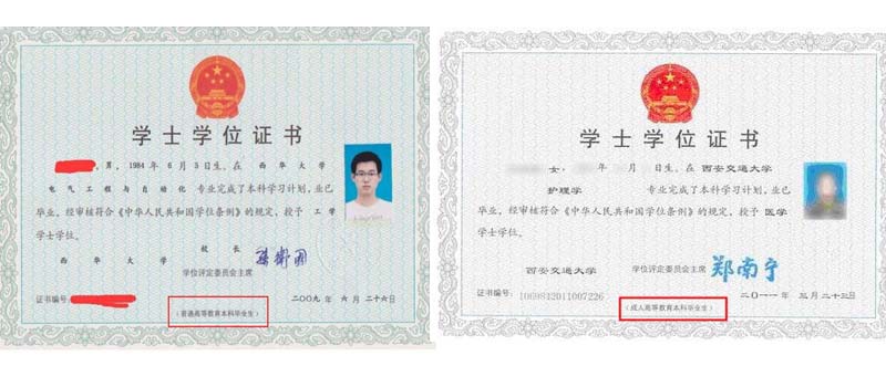 統(tǒng)招學(xué)士學(xué)位證書和自考的對比